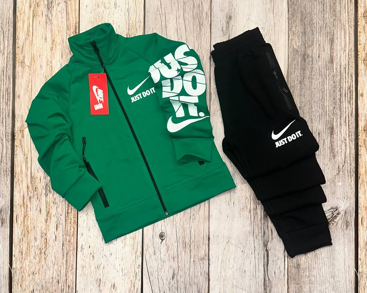 Спортивний костюм для хлопчиків і дівчат Nike Just Do It дитячий підлітковий найк зелений, фото 1