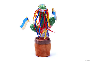 Танцюючий кактус Українка Стефанія Dancing Cactus з підсвіткою 32 см (Без цензури) повторюшка та USB, фото 3