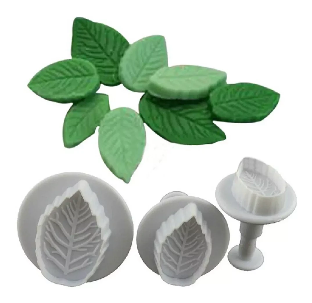 Набір з трьох плунжерів, лист троянди, фото 1