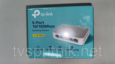 Настільний комутатор TP-LINK TL-SF1005D – 5 портів Fast Ethernet (10/100 Мбіт/с), фото 1