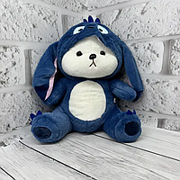 Плюшевая игрушка для детей Мишка в синем комбинезоне Стич 50 см, мягкая игрушка-антистресс