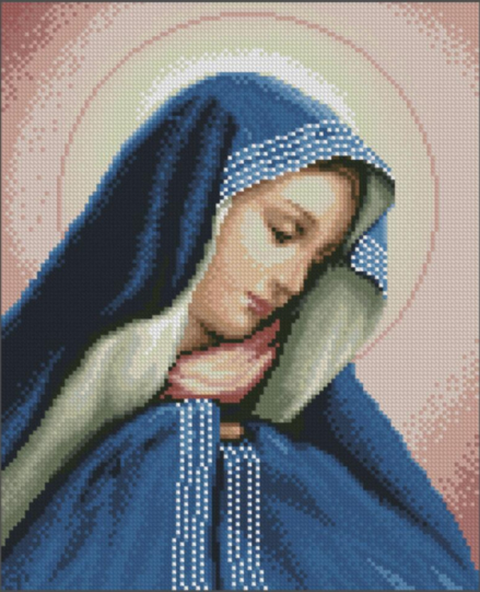Алмазна мозаїка Мадонна в синьому Dream Art 31476 (30 x 37 см)