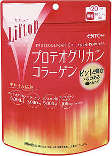 ITOH Proteoglycan Collagen Колаген з протеогліканом, гіалуронова кислота, екстракт мангостину, 104 г на 20 днів. До 12/2027