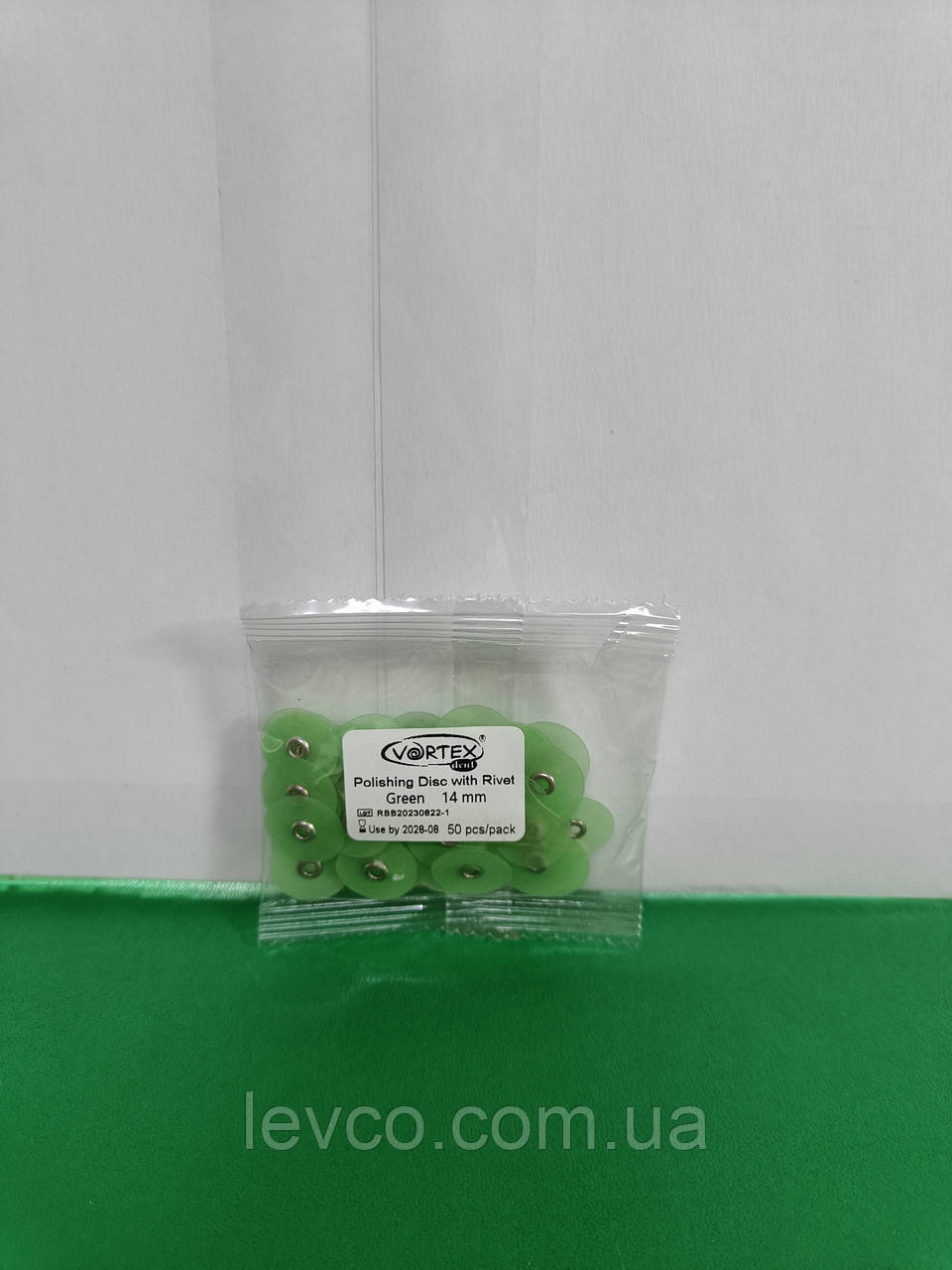 ДИСКИ ШЛІФУВАЛЬНІ  ЗЕЛЕНІ ВОРТЕКС ( VORTEX) 14 мм 50 шт,, фото 1