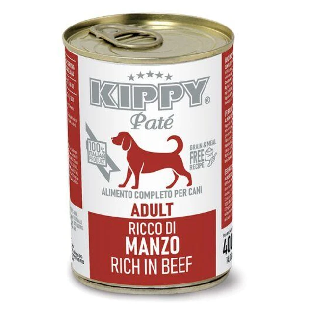 Вологий корм KIPPY Adult Dogs Beef для дорослих собак з яловичиною у вигляді паштету 400 г