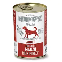 Вологий корм KIPPY Adult Dogs Beef для дорослих собак з яловичиною у вигляді паштету 400 г