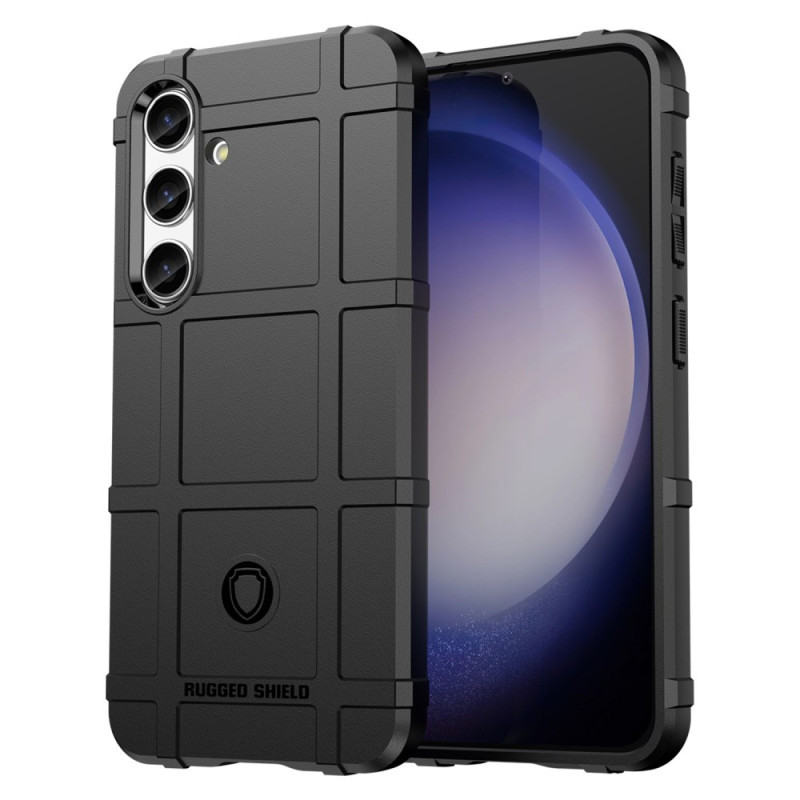 Протиударний чохол бампер Rugged Shield для Samsung Galaxy S24 FE чорний гумовий