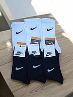 12 пар в упаковці, шкарпетки NIKE білі+ чорні 41-44р.пар в упаковці