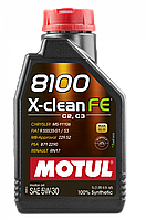 Motul 8100 X-CLEAN FE SAE 5W30 1л (814101/112771) Олива моторна 100% синтетична для автомобілів