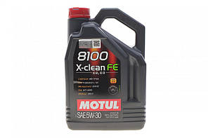 Motul 8100 X-CLEAN FE SAE 5W30 5л (814151/112781) Олива моторна 100% синтетична для автомобілів