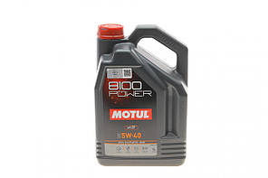 Motul 8100 POWER SAE 5W40 5л (824606/111809) Олива моторна 100% синтетична естерова для автомобілів