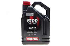 Motul 6100 SAVE-LITE SAE 0W20 4л (842050/113136) Олива моторна Technosynthese для автомобілів