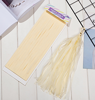 Гірлянда паперова тассел айвори з пензликів тиш'ю 5 шт. довжина пензлика 35 см