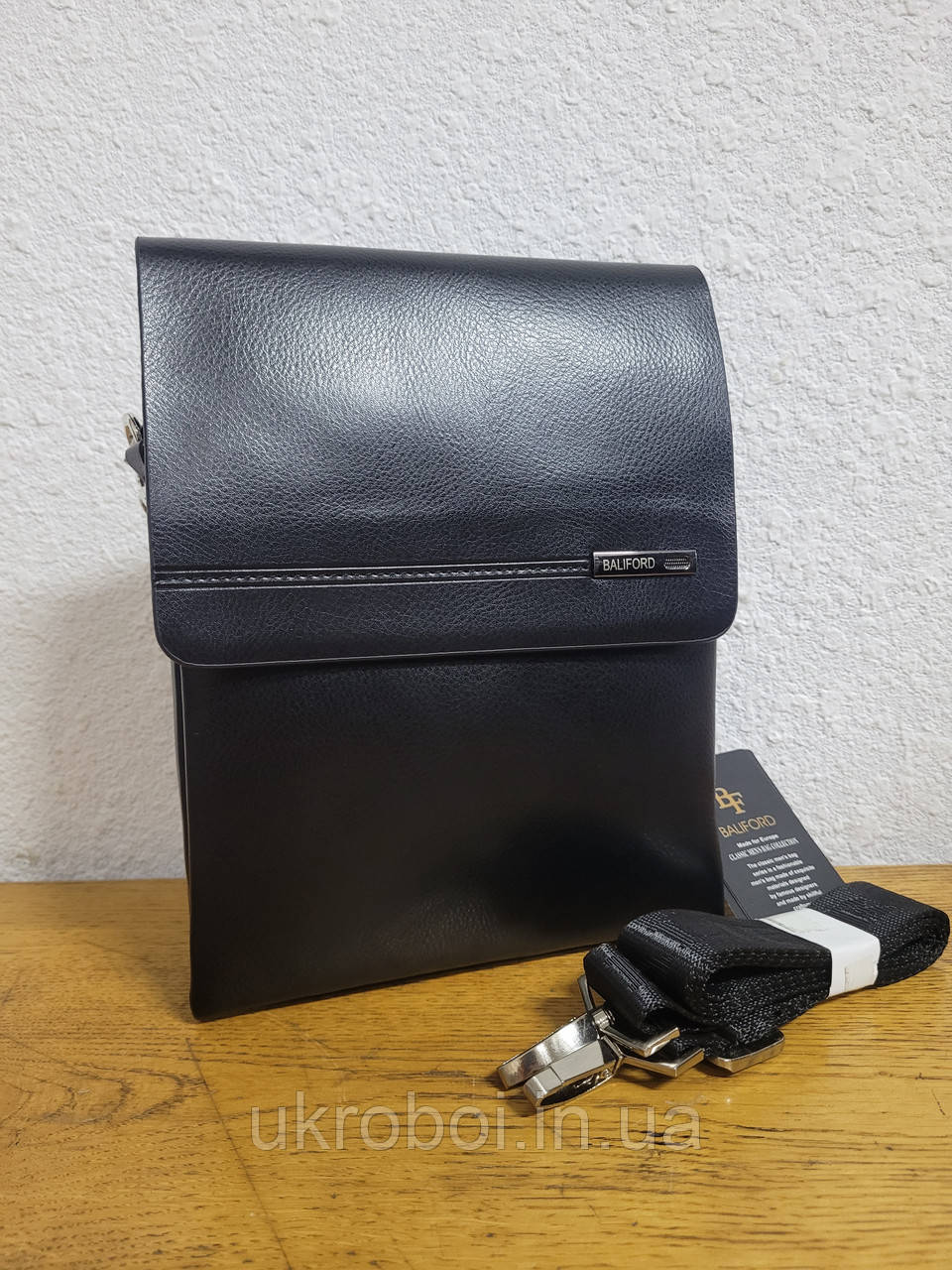 Чоловіча шкіряна сумка на плече / барсетка BALIFORD 25×20×7см