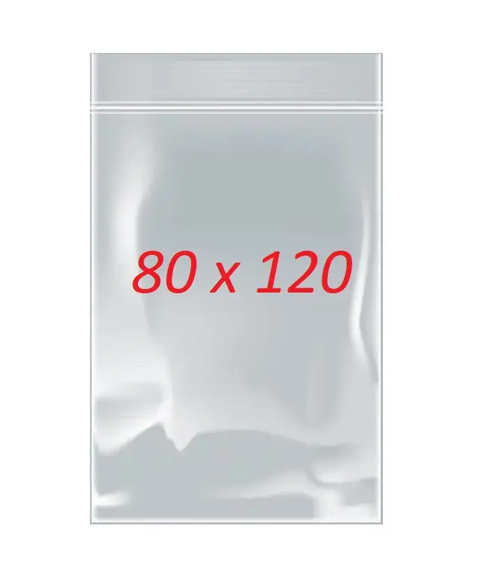 Пакет із зип-замком 80х120мм замком для фасування грипери zip lock на застібці (40мкм) 100шт/уп