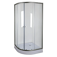 Душова кабіна без піддону Mixxus PLAIN SC01-90x90x185-TR GRAPHITE прозоре скло 4мм (MI6902)