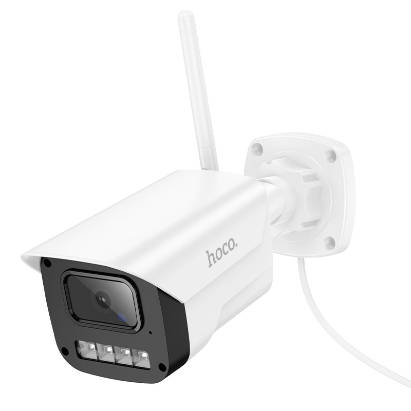 Зовнішня HD камера вулична HOCO D4 з нічним баченням, водонепроникністю IP65 та Full HD 1920x1080 Білий