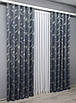 Комплект штор (2шт. 1,5х2,9м.) жакард "Mystery". Колір синій з сірим. Код 1628ш 33-0571, фото 4