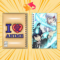 Блокнот на пружині в клітинку 48 арк. Blue Exorcist / Блакитний Екзорцист 006