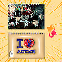 Блокнот на пружині в клітинку 48 арк. Blue Exorcist / Блакитний Екзорцист 010