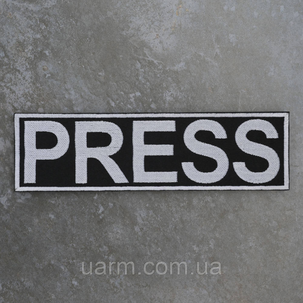 Нашивка Преса PRESS на спину липучка