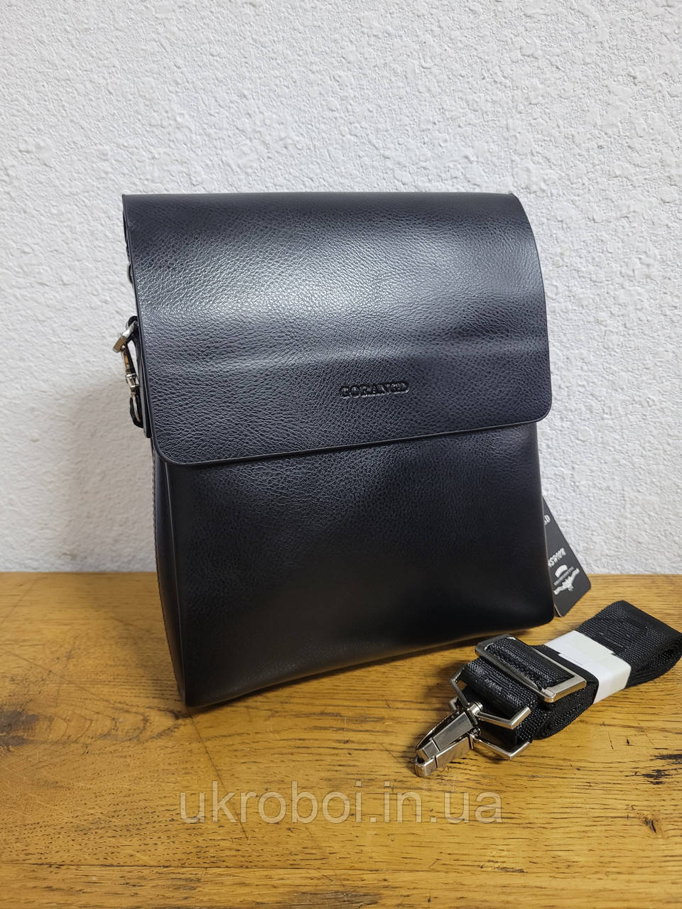 Чоловіча шкіряна сумка на плече / барсетка GORANGD 25×21×7см