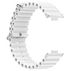 Силіконовий ремінець Primolux Ocean для смарт-годинника Huawei Watch Fit 3 / Fit 4 / 4 Pro - White