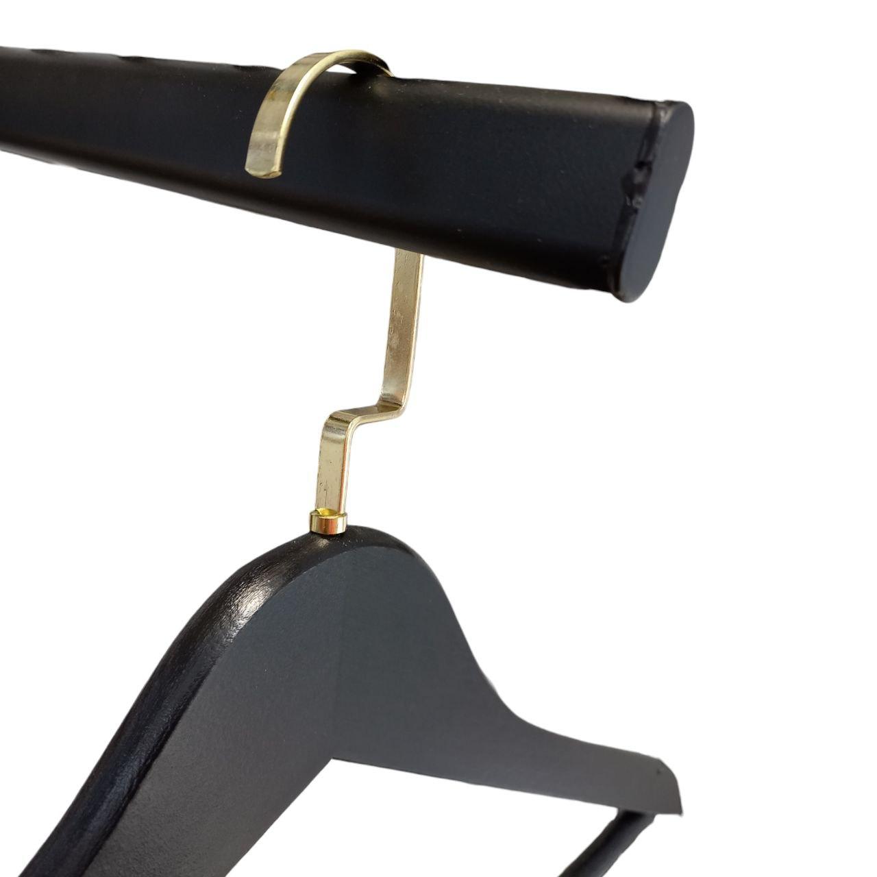 Вішалки дерев`яні чорні золотий гачок, фото 1