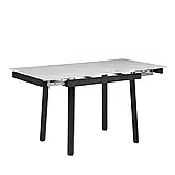 Обідній стіл кераміка Ashwood  DT-2402 B 120/180 matt silver white, фото 3