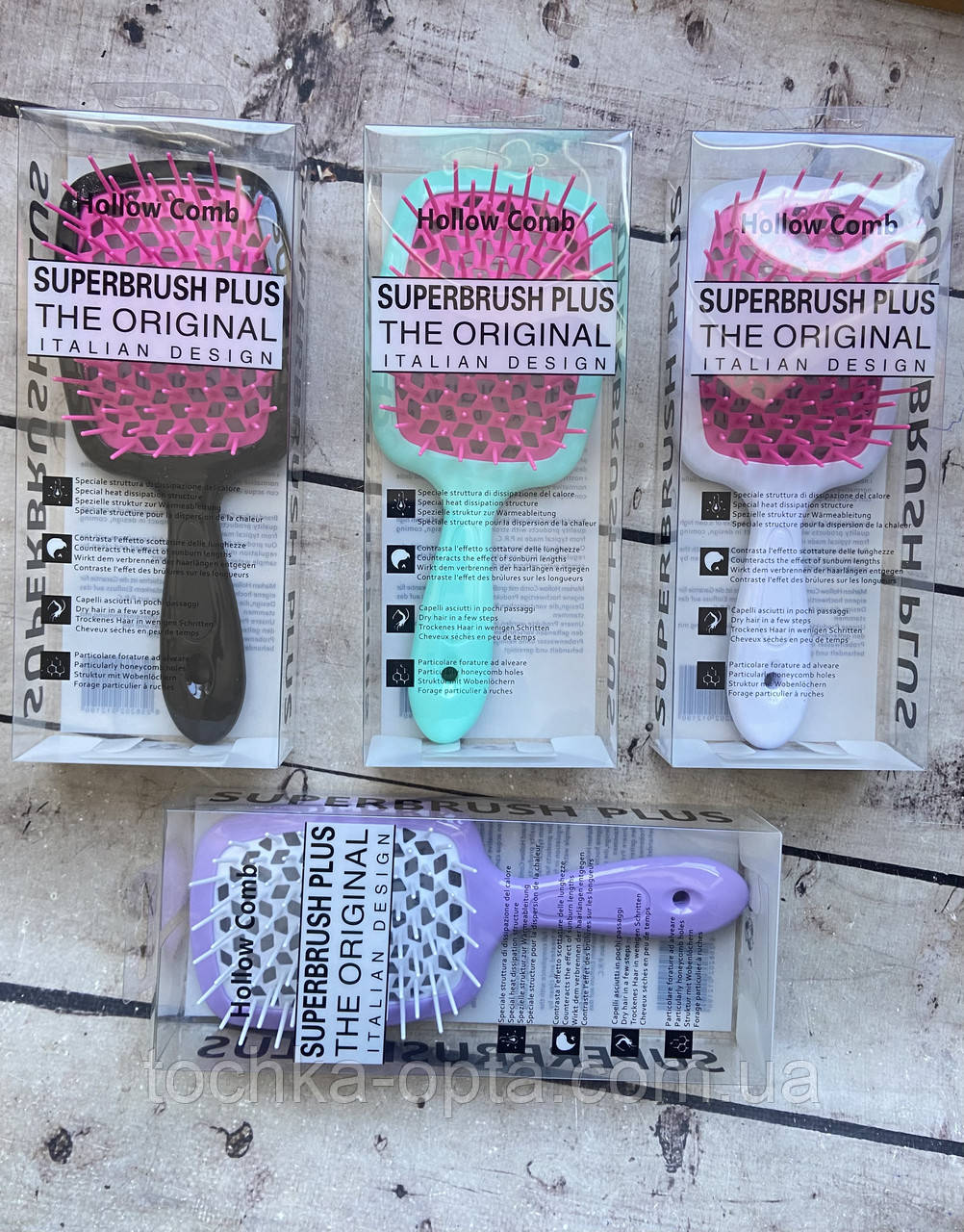 Масажна щітка для волосся Superbrush м'які Janeke