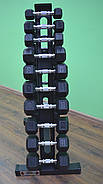 Гантельний ряд прогумований 1-10 кг, фото 4