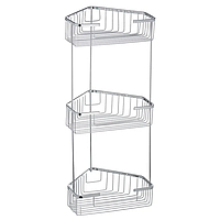 Кутова полиця у ванну решітка 3-ярусна Zerix LR335-2 (LL1453)