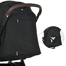 Прогулянкова коляска дитяча EL CAMINO BEYA ME 1127-G Black Чорна, фото 2