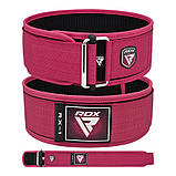 Пояс для важкої атлетики RDX RX1 Weight Lifting Belt PINK-S, фото 5