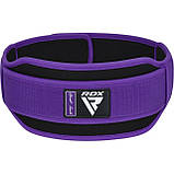 Пояс для важкої атлетики RDX RX5 Double Belt неопреновий Purpel XS, фото 7