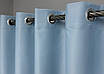 Комплект (2шт. 1,5х2,7м.) штор на люверсах із тканини блекаут "Midnight". Колір блакитний. Код 1676ш 37-0199, фото 6