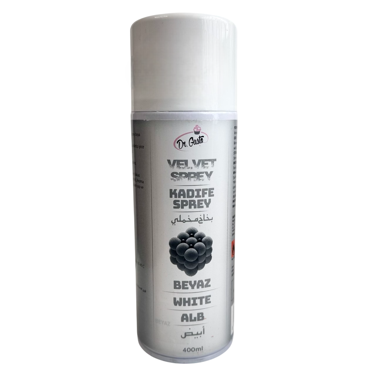 Вельвет спрей Білий / Velvet Spray White Dr. Gusto, 400ml, фото 1