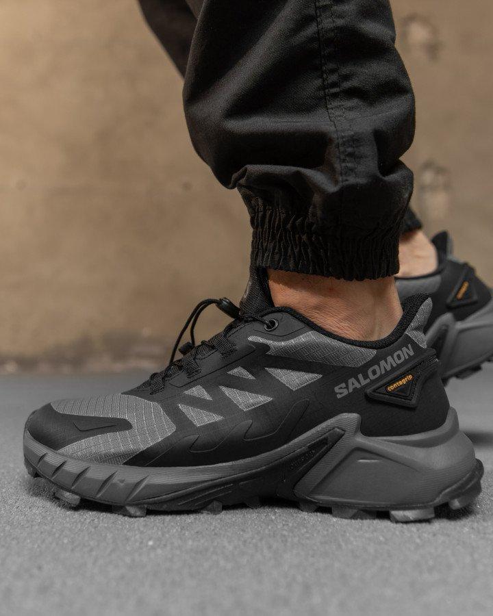 Чоловічі термо кросівки Salomon gore-tex grey/black НП4867, фото 1