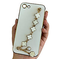 Чохол для Apple iPhone SE 2020 білий з ланцюжком