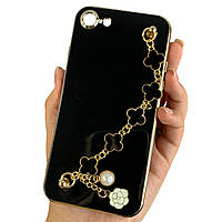 Чохол для Apple iPhone SE 2020 чорний з ланцюжком