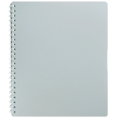 Блокнот зошит для нотаток CLASSIC, B5, 80 арк., клітинка, пластикова обкладинка BM.2419 Сірий