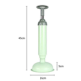 Вантуз для унітазу туалету, пневматичний вакуумний вантуз для раковини ванни Plunger Зелений (2085), фото 7
