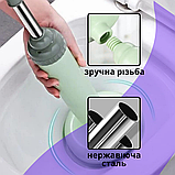 Вантуз для унітазу туалету, пневматичний вакуумний вантуз для раковини ванни Plunger Зелений (2085), фото 5