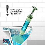 Вантуз для унітазу туалету, пневматичний вакуумний вантуз для раковини ванни Plunger Зелений (2085), фото 4