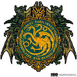 Фігурний дерев'яний пазл Гра Престолів Дім Таргарієнів L, фото 2