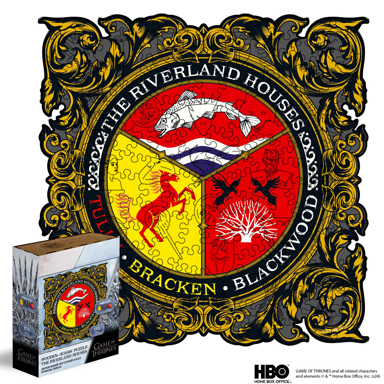 Фігурний дерев'яний пазл Гра Престолів Ріверленд L, фото 1