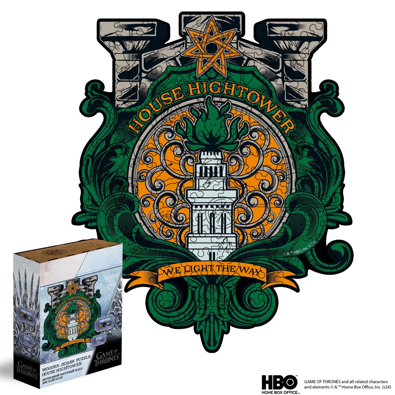 Фігурний дерев'яний пазл Гра Престолів Дом Гайтауер L, фото 1