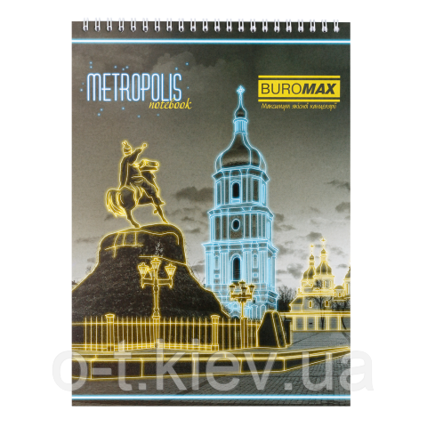Блокнот зошит для нотаток METROPOLIS, А4, 48 л., 80 арк., клітинка (BM.24445101-02)