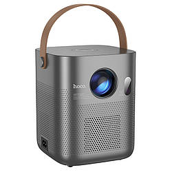 Портативний проектор HOCO DT4 з Wi-Fi, Bluetooth 5.1, автофокусом і 4K підтримкою, дистанційне керування Сірий