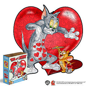 Фігурний дерев'яний пазл Tom & Jerry™ Закоханий XL